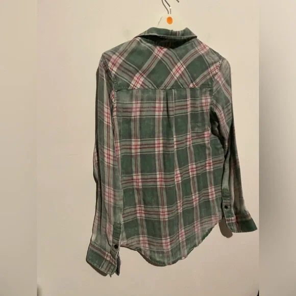 Nollie pac sun Women's acid wash Flannel Shirt medium - Picture 6 of 6